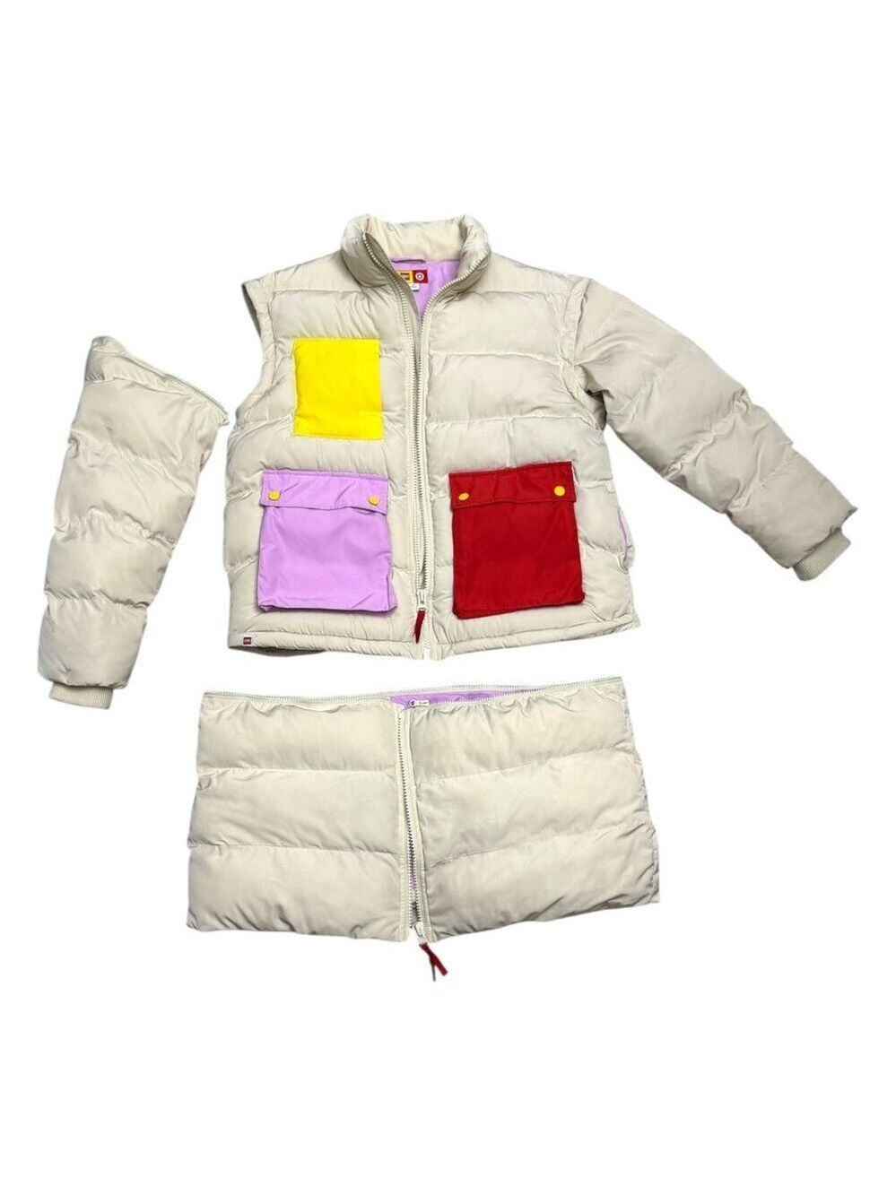 LEGO Deconstructed Winter Puffer Parka Insulated Vest & Coat Womens Small